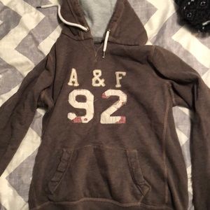 Brown Abercrombie and Fitch hoodie